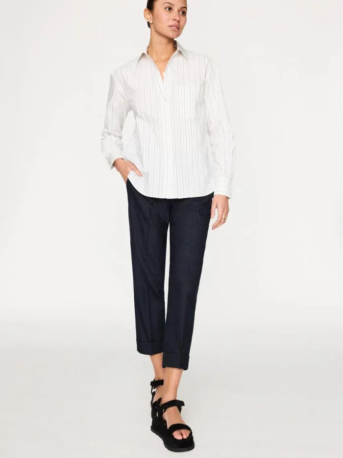 Shop Brochu Walker Tops The Everyday Shirt White Stripe