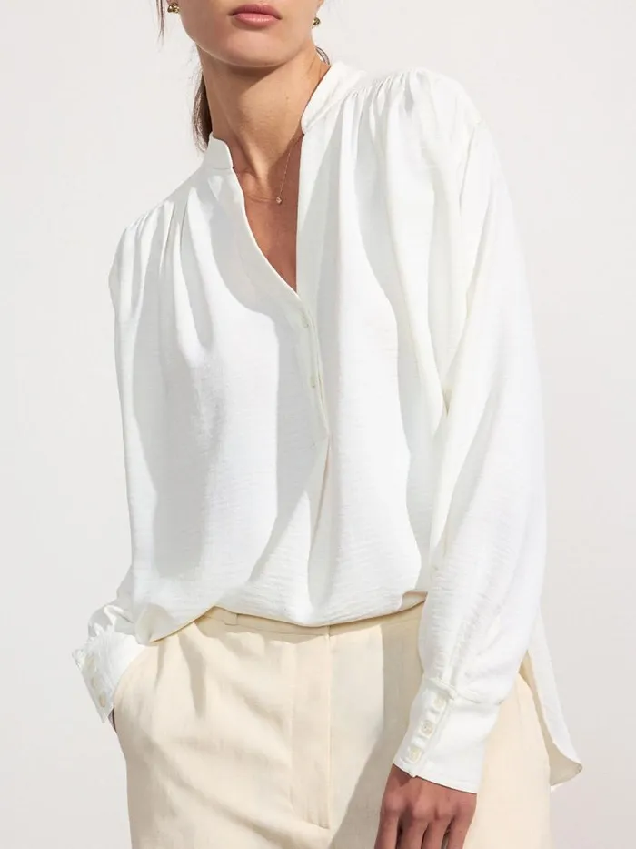 Shop Brochu Walker Tops The Soro Blouse Salt White