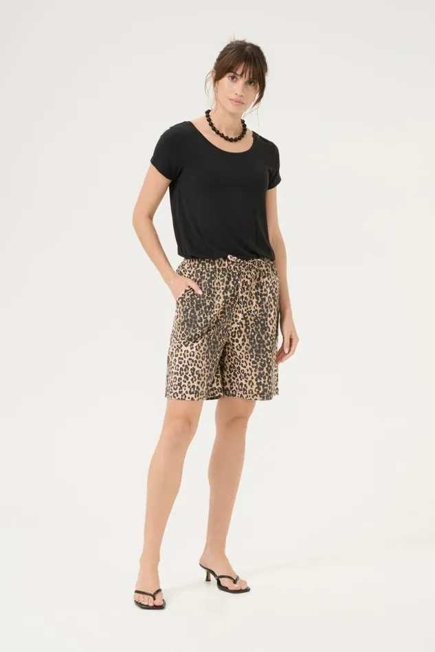 Shorts Women CULTURE CUhalina Shorts Leopard Wash