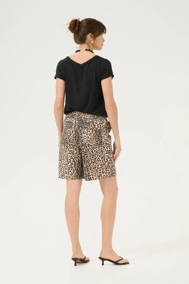 Shorts Women CULTURE CUhalina Shorts Leopard Wash