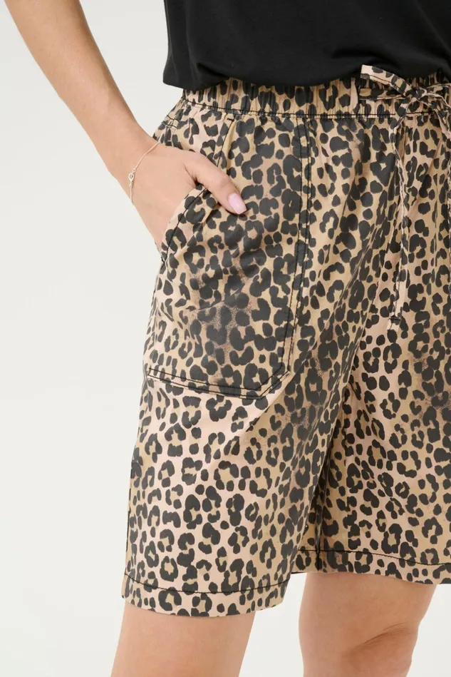 Shorts Women CULTURE CUhalina Shorts Leopard Wash