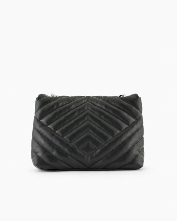 Shoulder Bag In Quilted Material With Metal Details Black Women Armani Crossbody Bags Shoulder Bag In Quilted Material With Metal Details Black Women Armani Crossbody Bags
