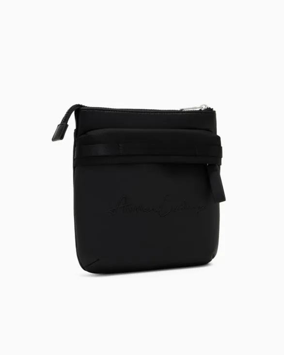 Shoulder Bag With External Pocket Black Men Armani Crossbody Bags Shoulder Bag With External Pocket Black Men Armani Crossbody Bags