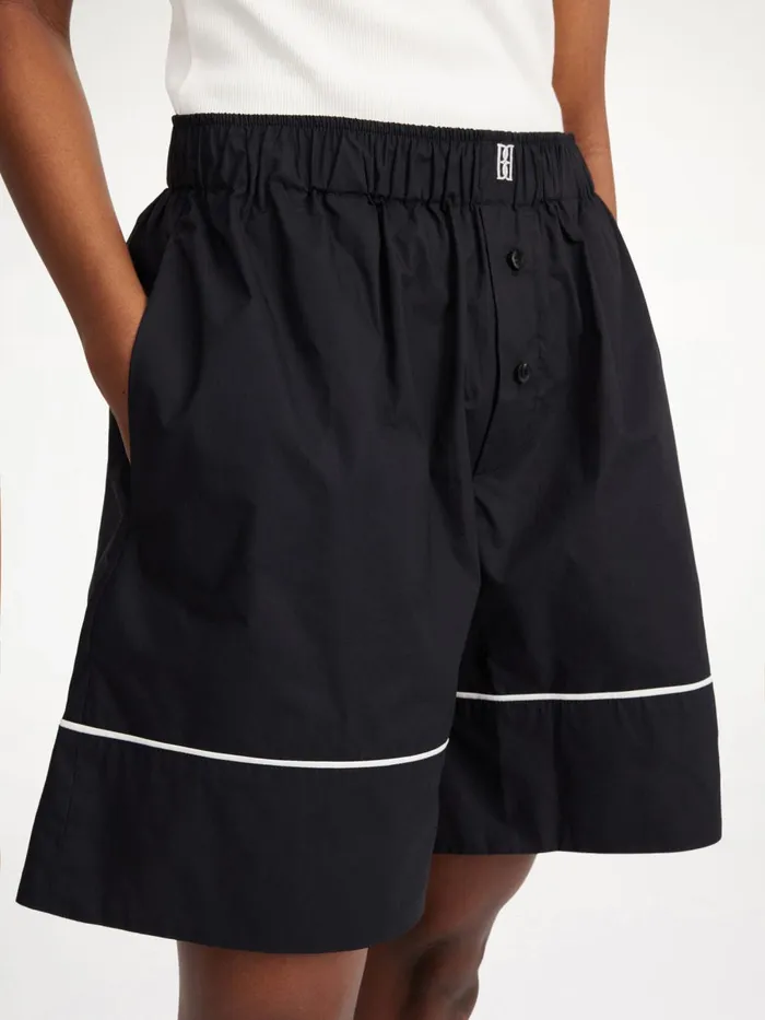 Siara Organic Cotton Shorts Black Women By Malene Birger Shorts