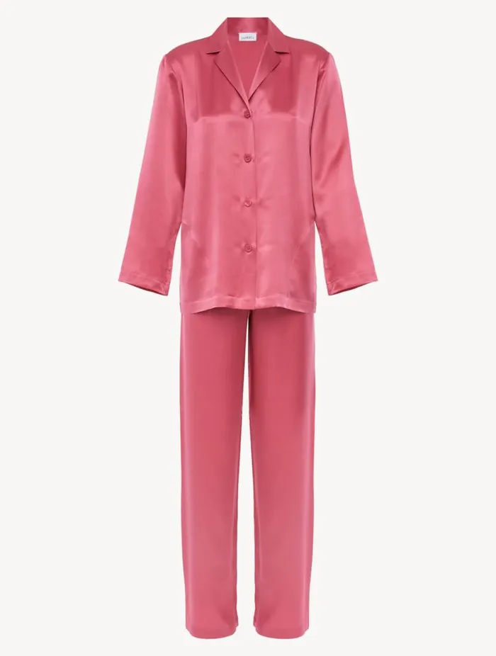 Silk Pajama Set In Wild Orchid Sleepwear La Perla Pajamas