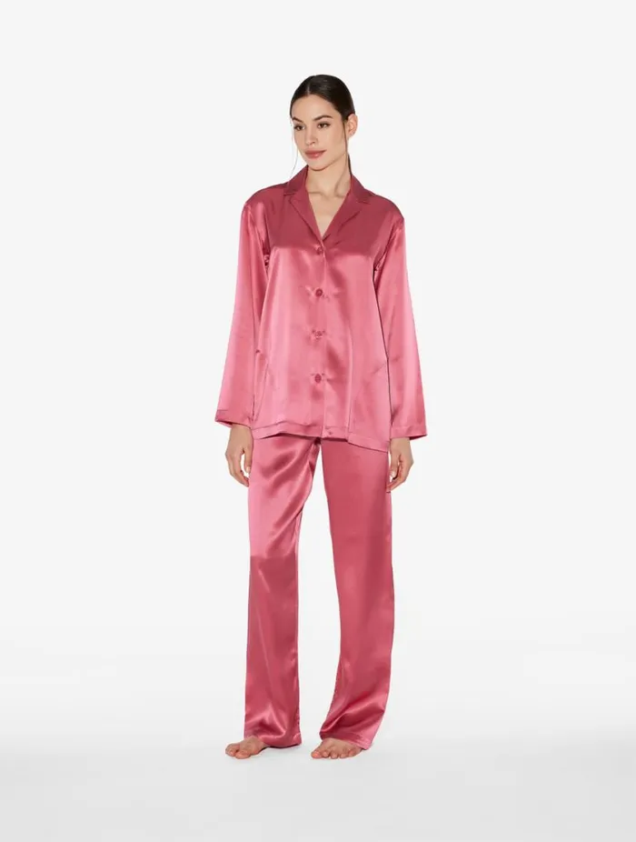 Silk Pajama Set In Wild Orchid Sleepwear La Perla Pajamas