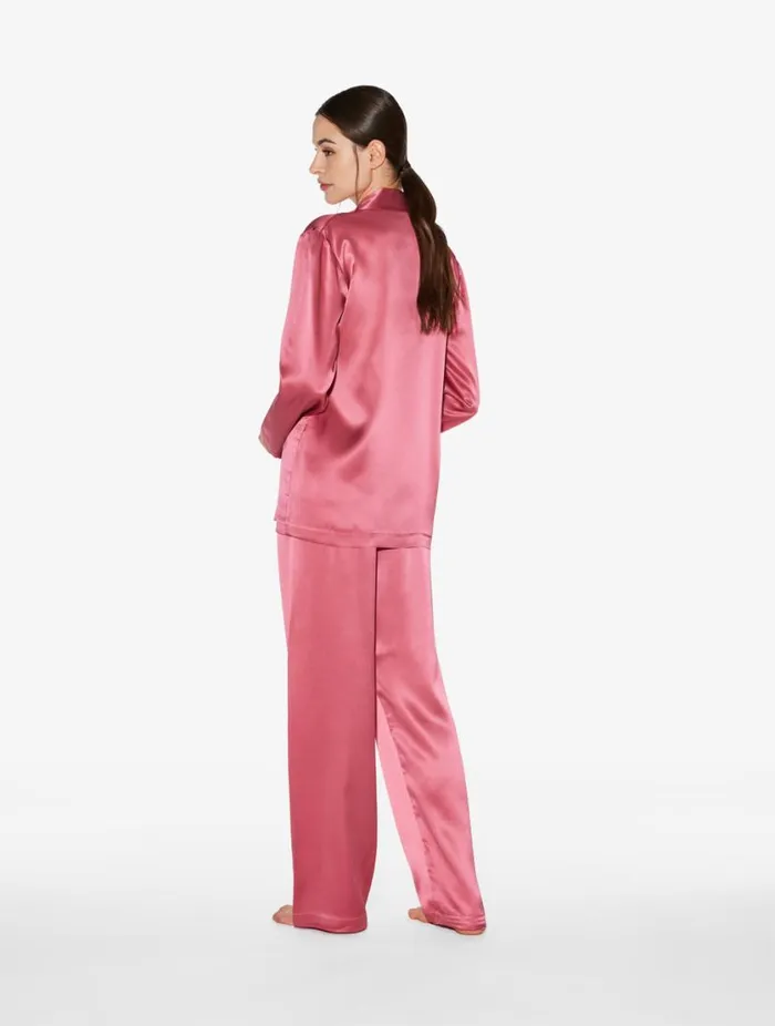 Silk Pajama Set In Wild Orchid Sleepwear La Perla Pajamas