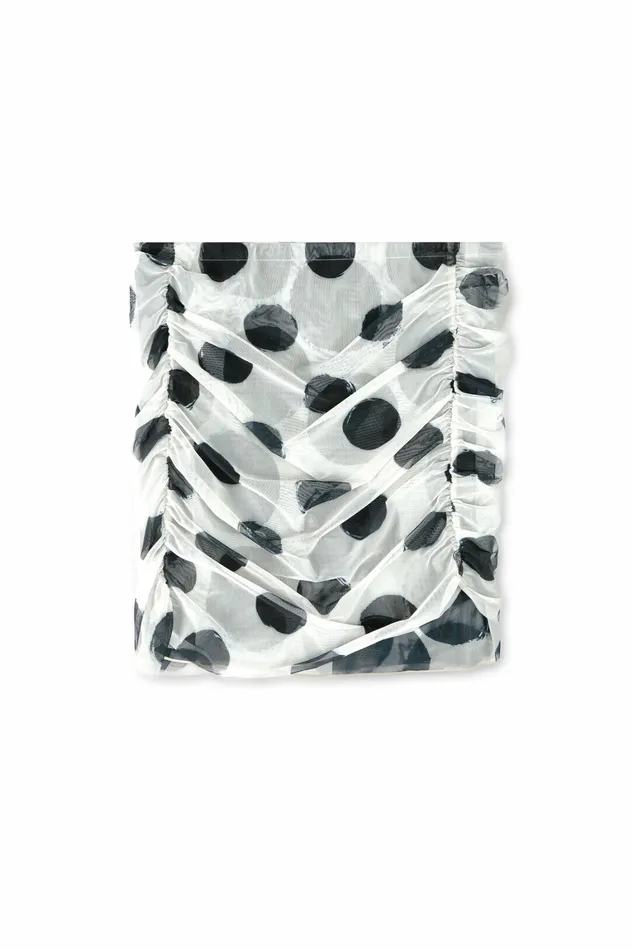 Simon Miller Bottoms Women Mesh Sissel Skirt Macadamia Black Dot Print Simon Miller Bottoms Women Mesh Sissel Skirt Macadamia Black Dot Print