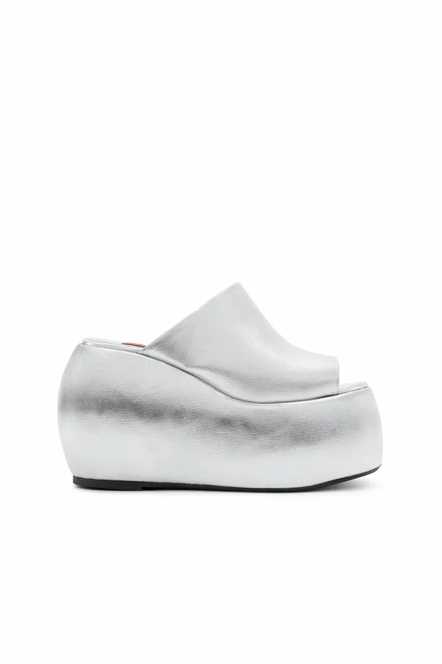 Simon Miller Bubble Clogs Women Platform Bubble Wedge Silver