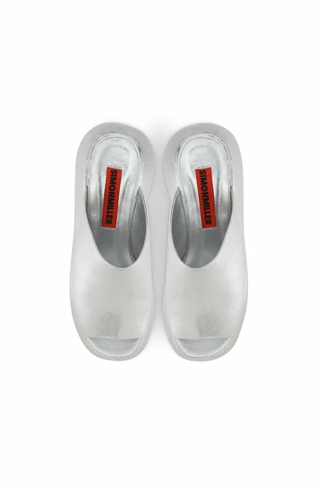 Simon Miller Bubble Clogs Women Platform Bubble Wedge Silver Simon Miller Bubble Clogs Women Platform Bubble Wedge Silver