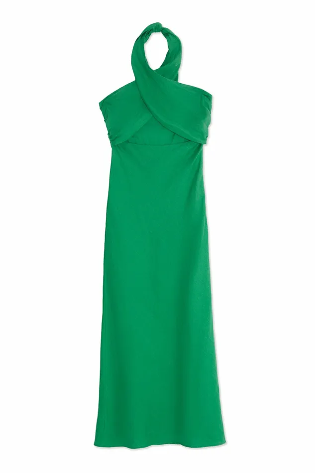 Simon Miller Dresses Women Linen Yabba Dress Gummy Green