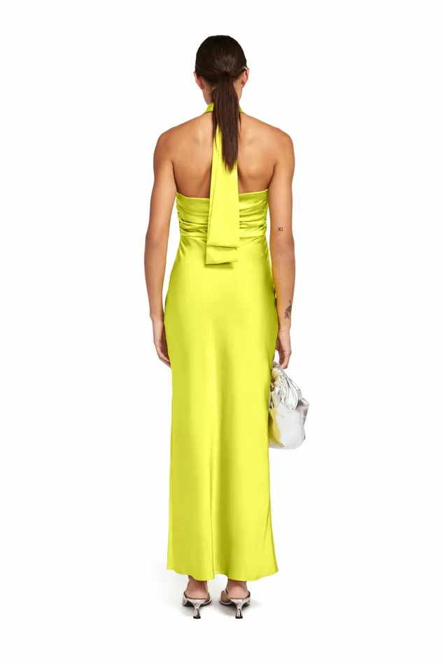 Simon Miller Dresses Women Satin Yabba Dress Valley Green