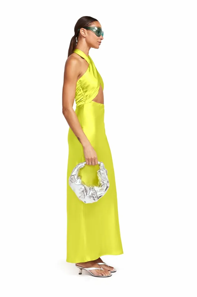 Simon Miller Dresses Women Satin Yabba Dress Valley Green