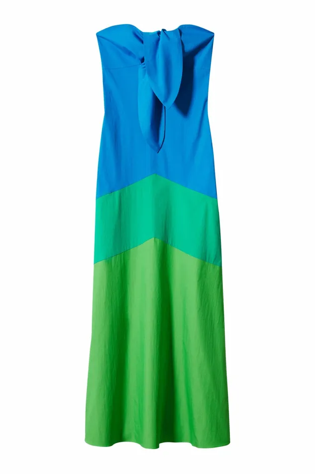 Simon Miller Dresses Women Sm X Mango Sirena Dress Blue Green Combo Simon Miller Dresses Women Sm X Mango Sirena Dress Blue Green Combo