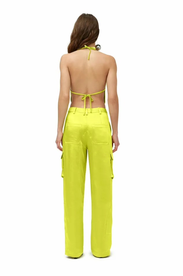 Simon Miller Tops Women Satin Oso Top Valley Green Simon Miller Tops Women Satin Oso Top Valley Green