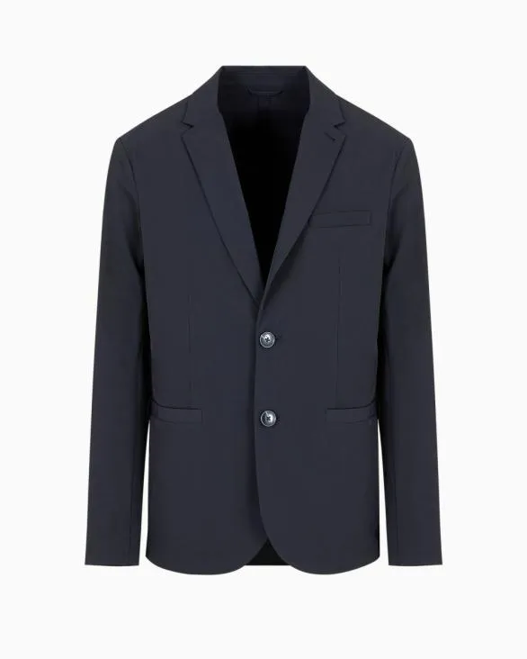 Singlebreasted Jacket In Ultrastretch Twill Blue Men Armani Matching Sets