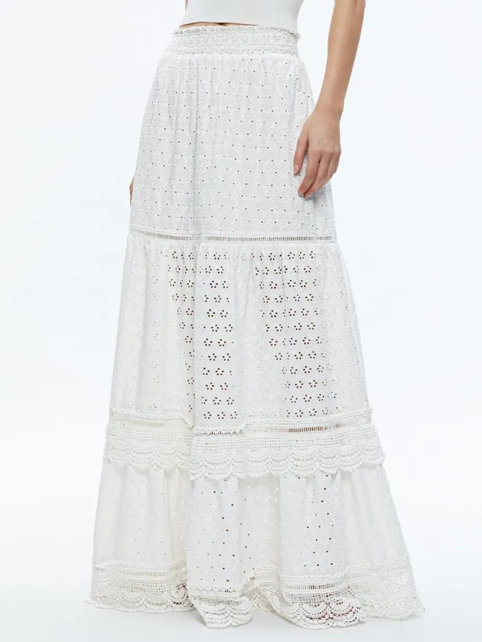 Skirts Women Alice Olivia REISE PANELLED MAXI SKIRT Black
