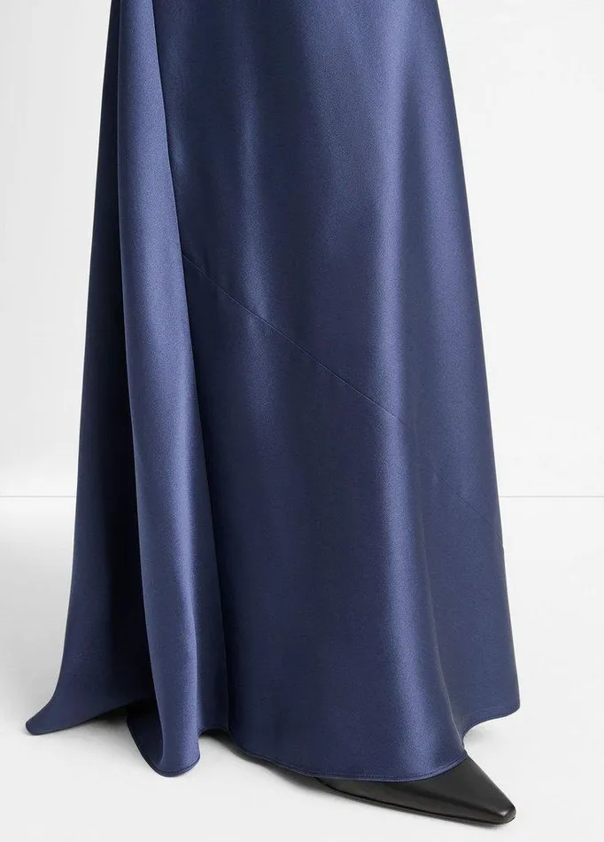 Skirts Women Vince Satin Maxi Skirt Dark Peri Skirts Women Vince Satin Maxi Skirt Dark Peri