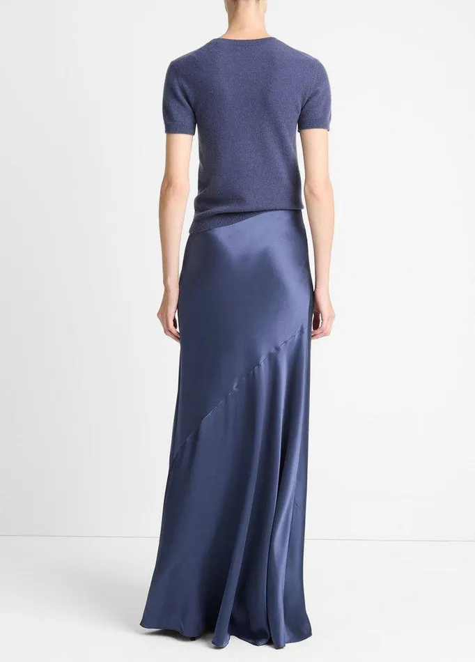 Skirts Women Vince Satin Maxi Skirt Dark Peri Skirts Women Vince Satin Maxi Skirt Dark Peri