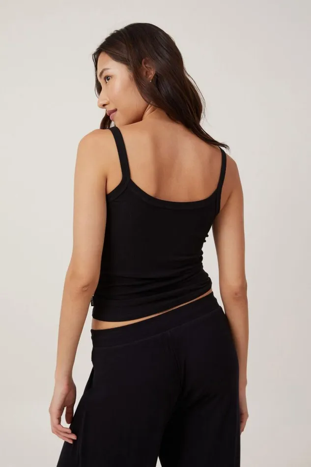 Sleep Recovery Scoop Neck Singlet True Black Women Cotton On Tops Sleep Recovery Scoop Neck Singlet True Black Women Cotton On Tops