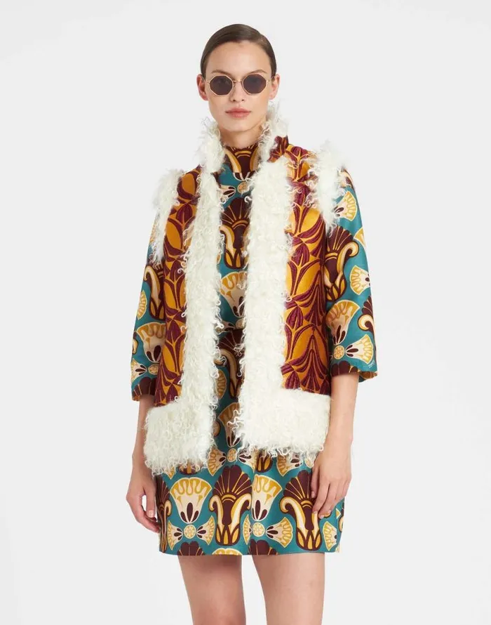 Sleeveless Folk Jacket Papyrus Gold Women La Double J Outerwear