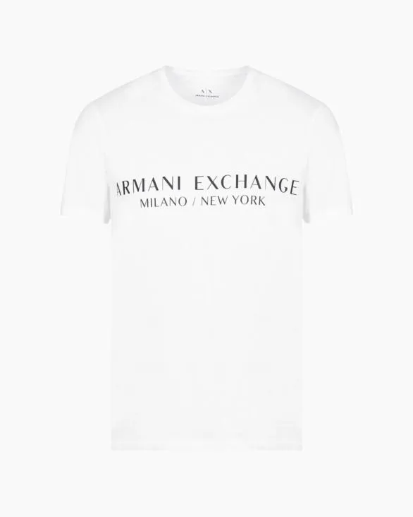 Slim Fit Tshirt With Logo White Men Armani TShirts