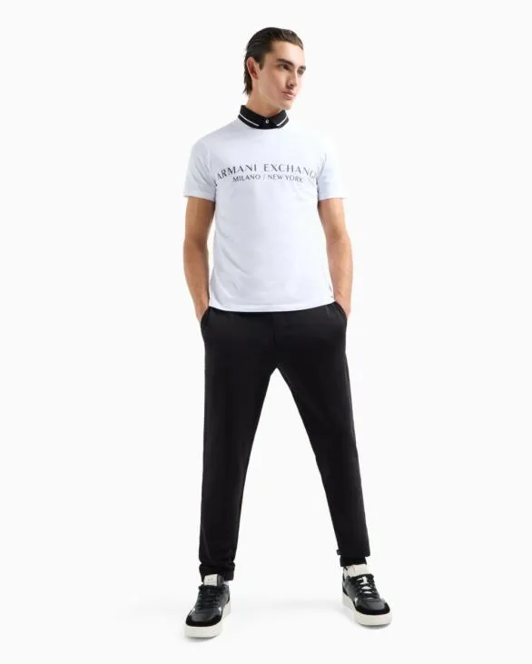 Slim Fit Tshirt With Logo White Men Armani TShirts Slim Fit Tshirt With Logo White Men Armani TShirts
