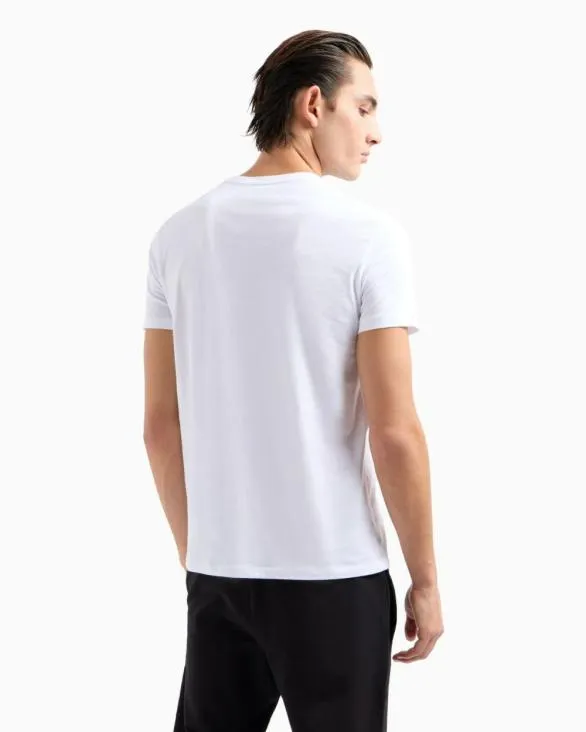 Slim Fit Tshirt With Logo White Men Armani TShirts Slim Fit Tshirt With Logo White Men Armani TShirts