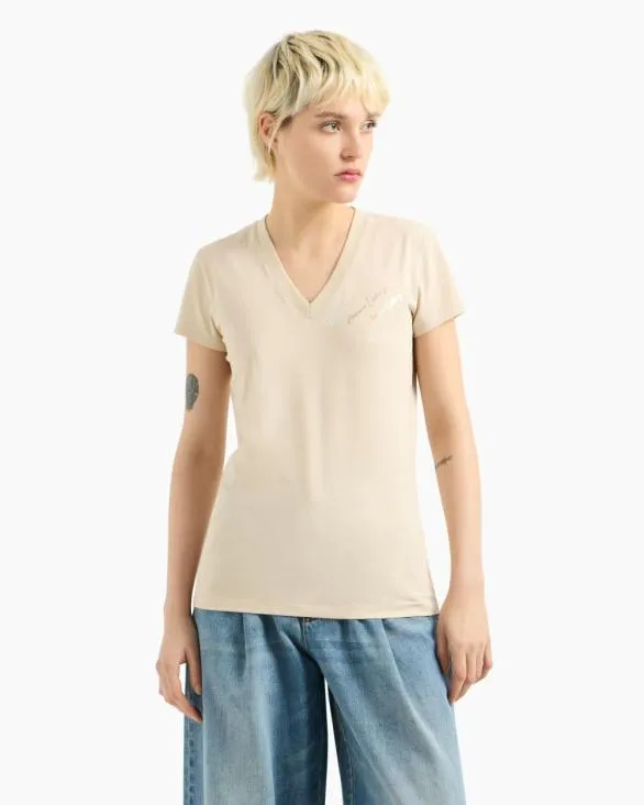 Slim Fit TShirts Beige Women Armani TShirts Slim Fit TShirts Beige Women Armani TShirts