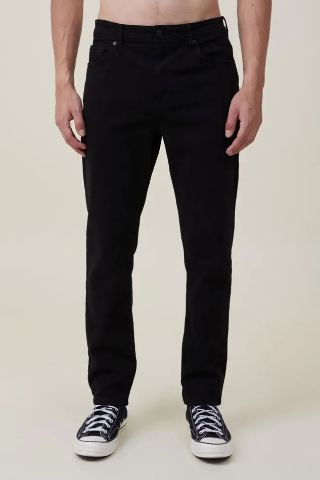 Slim Straight Jean New Black Men Cotton On Pants