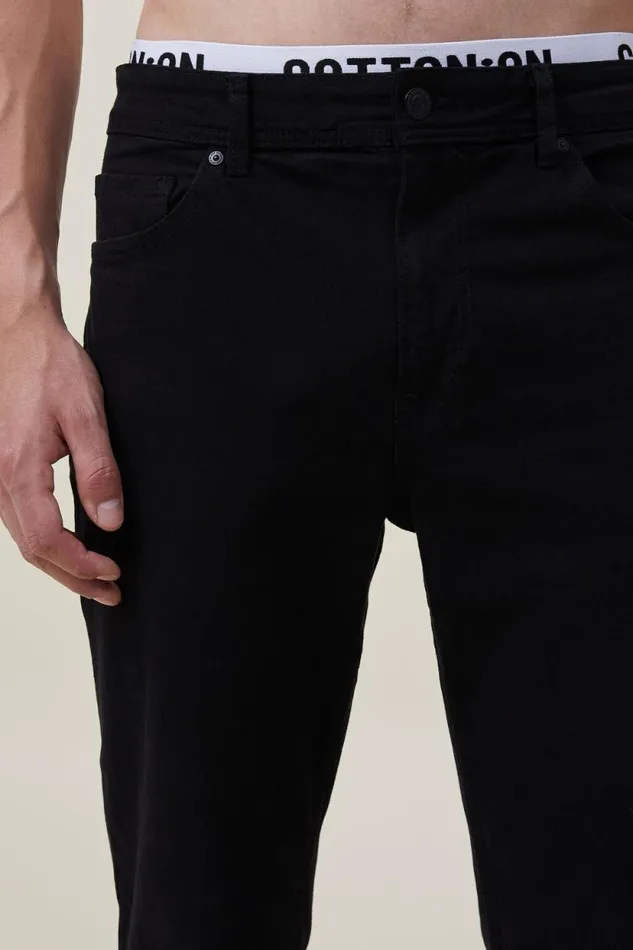 Slim Straight Jean New Black Men Cotton On Pants