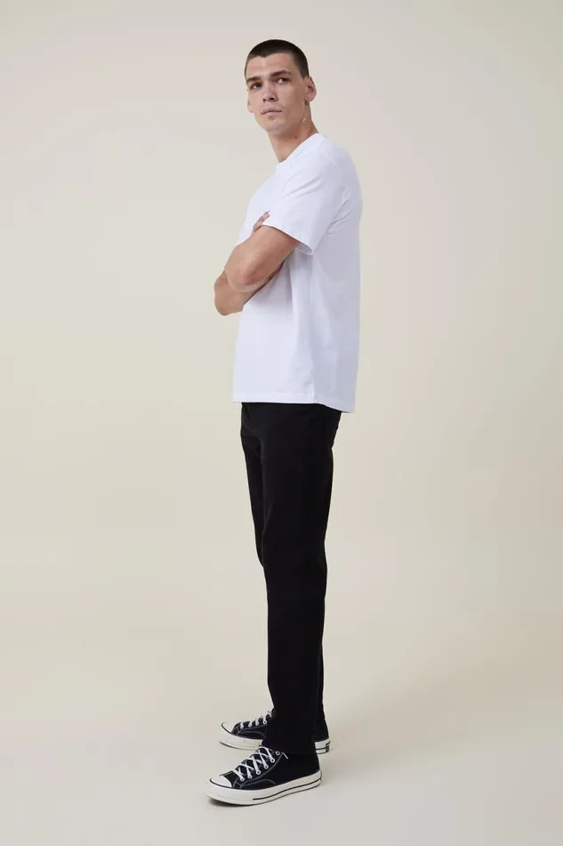 Slim Straight Jean New Black Men Cotton On Pants