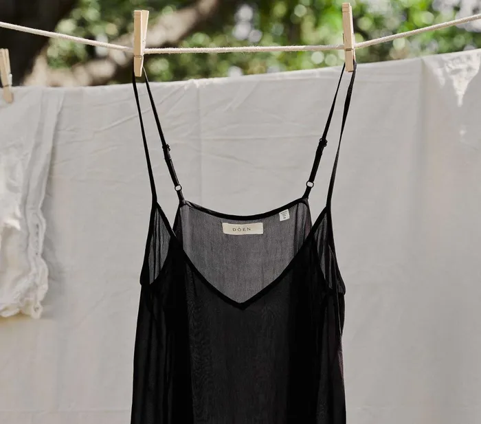 Slips Women DEN Short Deep VNeck Slip Black Slips Women DEN Short Deep VNeck Slip Black