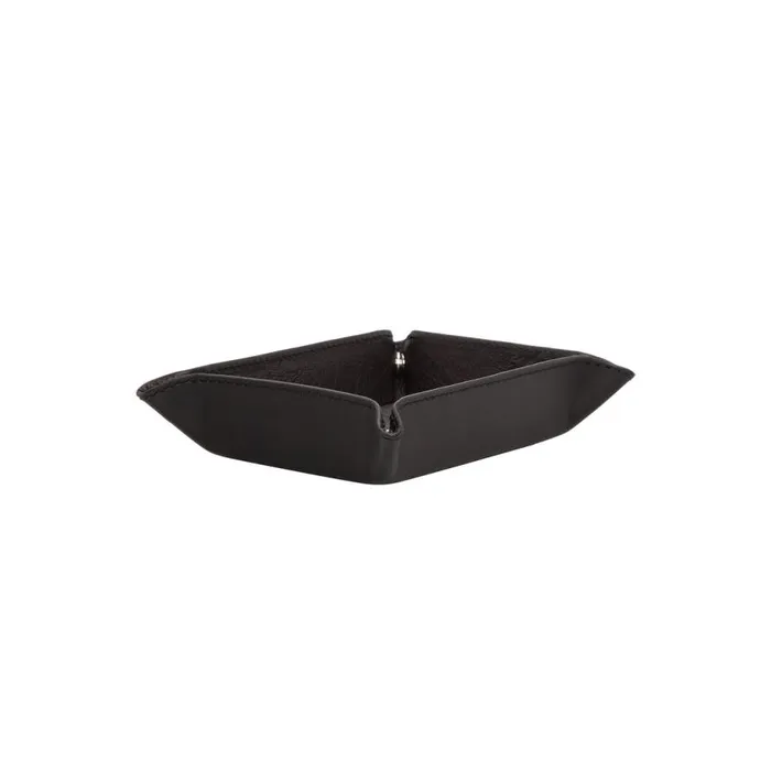 Small Leather Goods Men Moreschi Small Black Leather Trinket Tray