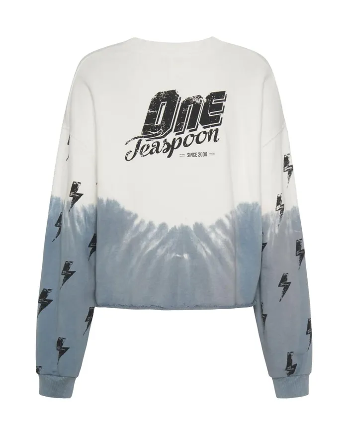 SMOKE AND LIGHTNING CROPPED SWEATER Women One Teaspoon Hoodies And Sweats SMOKE AND LIGHTNING CROPPED SWEATER Women One Teaspoon Hoodies And Sweats