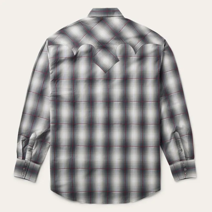 Smoke Ombre Western Shirt Grey Men Stetson Classic Cut