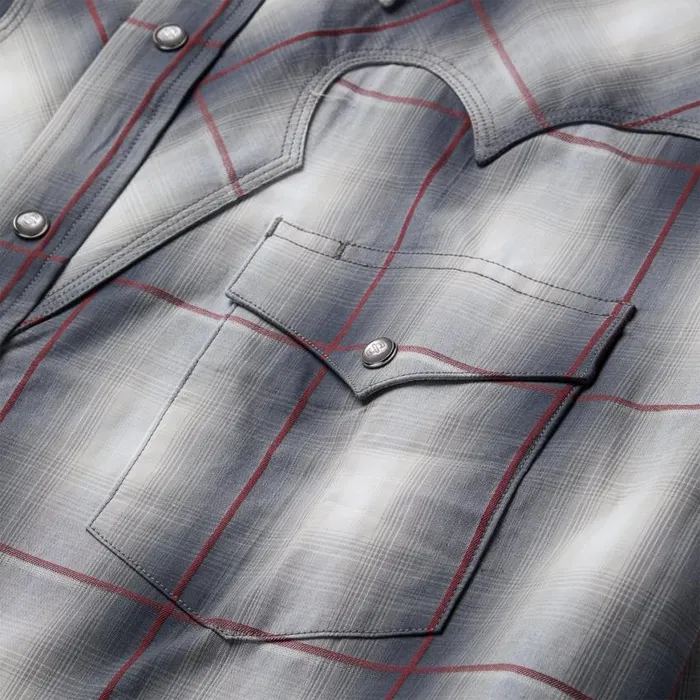 Smoke Ombre Western Shirt Grey Men Stetson Classic Cut