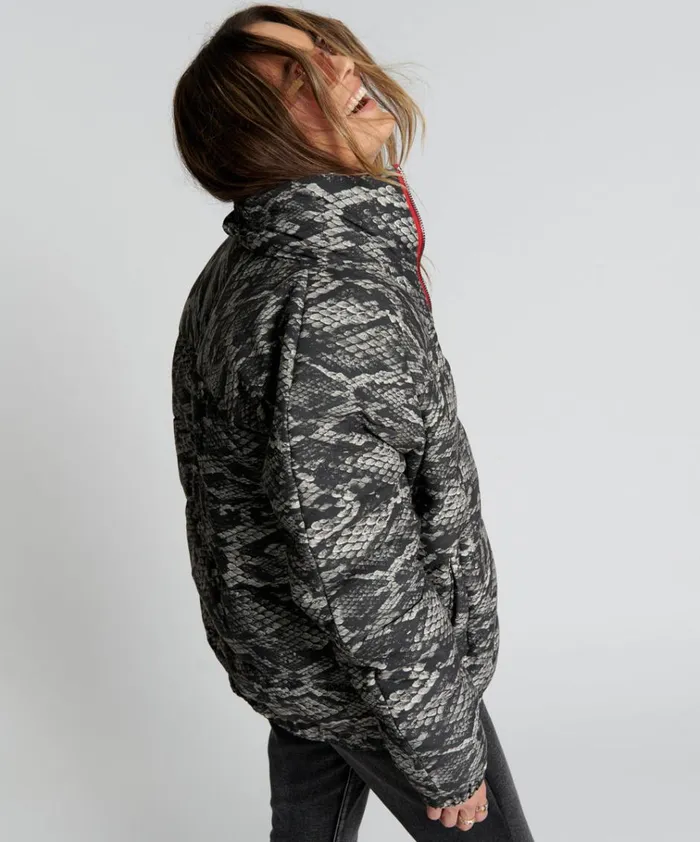 SNAKED DIRTEE LOVE PUFFA JACKET Women One Teaspoon Jackets SNAKED DIRTEE LOVE PUFFA JACKET Women One Teaspoon Jackets