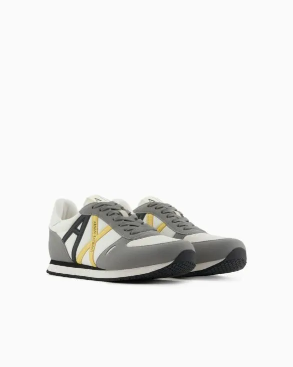 Sneakers In Ecosuede Mesh And Nylon Grey Men Armani Sneakers Sneakers In Ecosuede Mesh And Nylon Grey Men Armani Sneakers