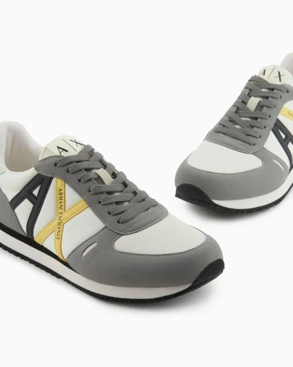Sneakers In Ecosuede Mesh And Nylon Grey Men Armani Sneakers Sneakers In Ecosuede Mesh And Nylon Grey Men Armani Sneakers