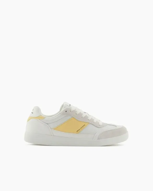 Sneakers With Contrasting Side Band Yellow Men Armani Sneakers