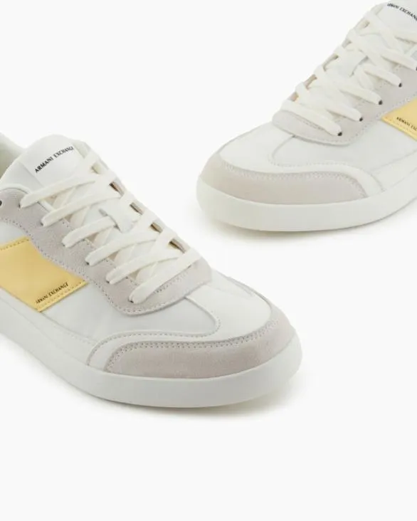 Sneakers With Contrasting Side Band Yellow Men Armani Sneakers Sneakers With Contrasting Side Band Yellow Men Armani Sneakers