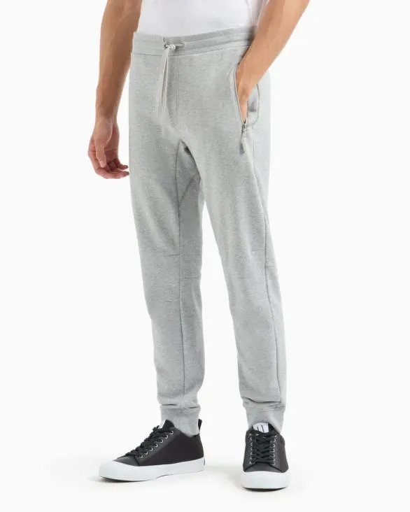 Soft Yarn Jogger Pants With Logo Grey Men Armani Trousers And Shorts Soft Yarn Jogger Pants With Logo Grey Men Armani Trousers And Shorts