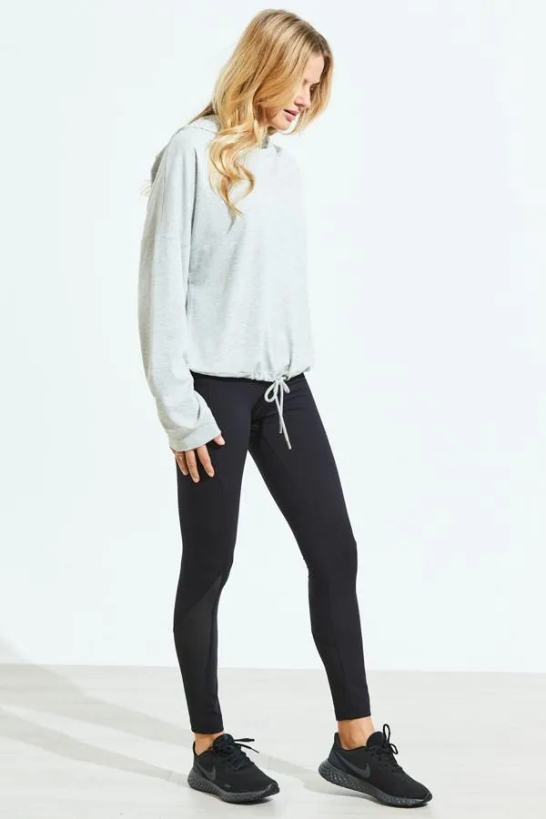 Sosandar Activewear Women Black High Waisted Mesh Panel Sculpting Activewear Leggings Black