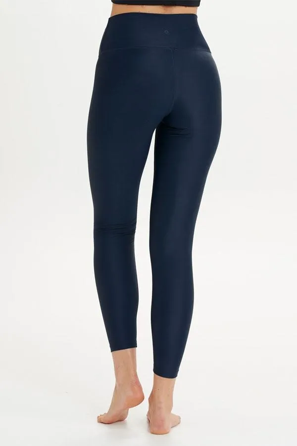 Sosandar Activewear Women Dark Sapphire Super Sleek High Shine Activewear Leggings