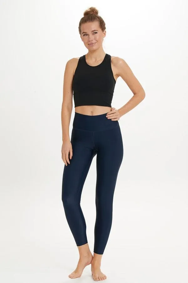 Sosandar Activewear Women Dark Sapphire Super Sleek High Shine Activewear Leggings