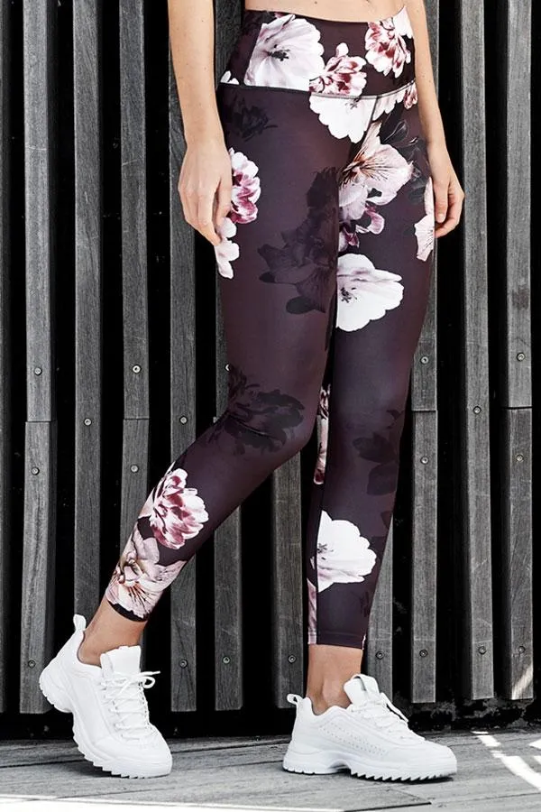 Sosandar Activewear Women France Black Floral High Waisted Activewear Leggings Black Sosandar Activewear Women France Black Floral High Waisted Activewear Leggings Black
