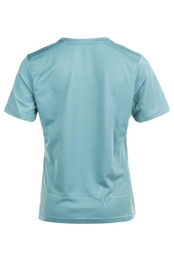 Sosandar Activewear Women Mint Blue Breathable Activewear T Shirt Blue
