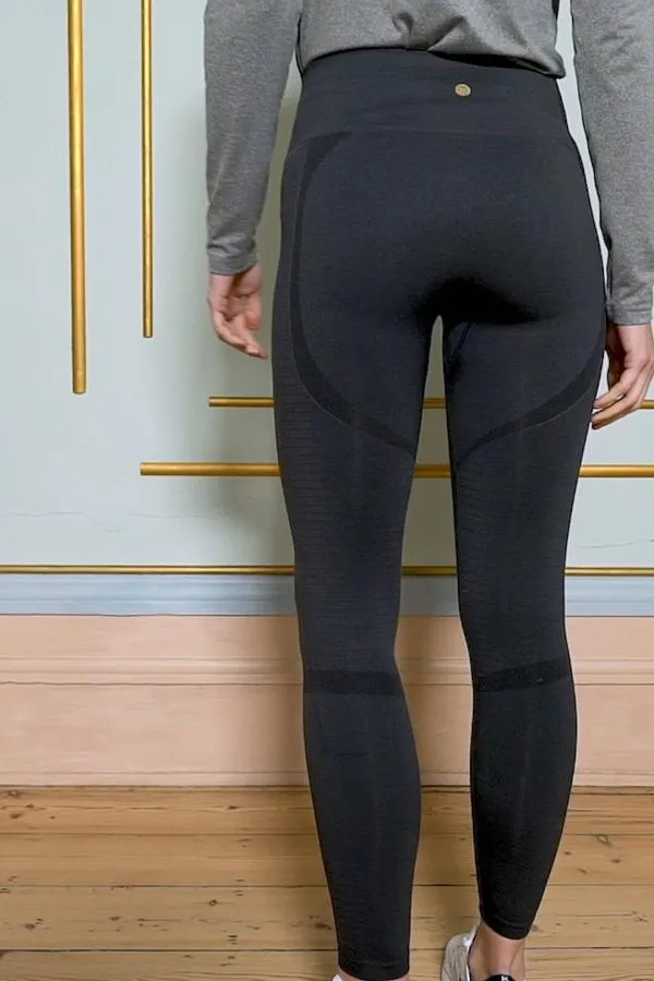 Sosandar Activewear Women Sofia Charcoal Grey Seamless High Waisted Shaper Leggings Charcoal Grey