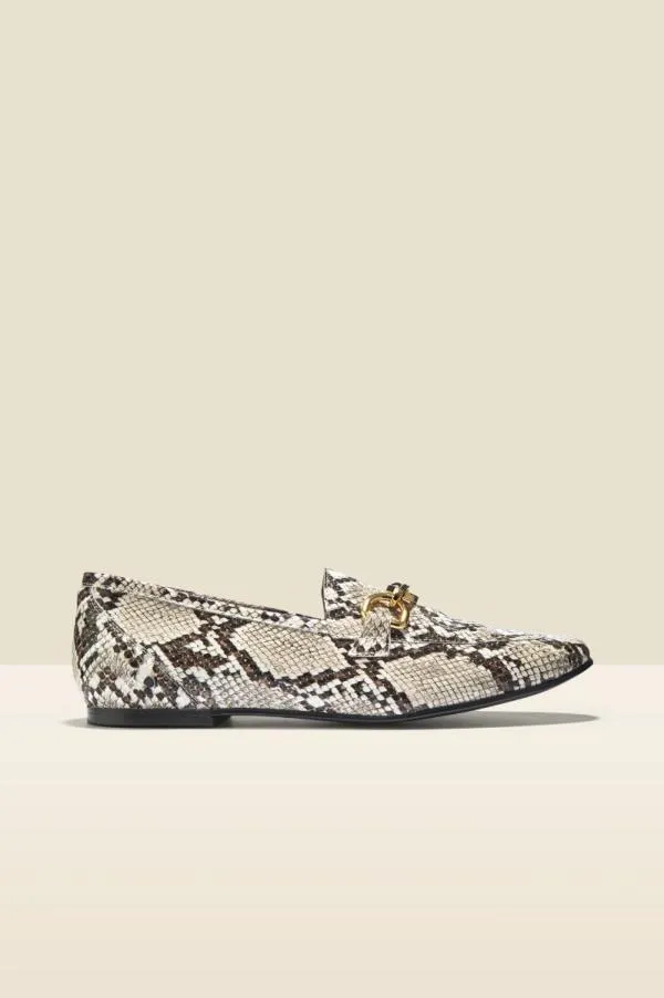 Sosandar Flats Women Saint Snake Leather Loafer